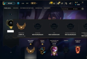 Ouro 3 com 50 Champs e 26 Skins  ( MAIN ADC ) +1 Prestigio - League of Legends LOL