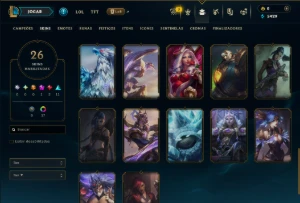 Ouro 3 com 50 Champs e 26 Skins  ( MAIN ADC ) +1 Prestigio - League of Legends LOL