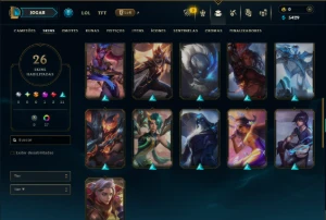 Ouro 3 com 50 Champs e 26 Skins  ( MAIN ADC ) +1 Prestigio - League of Legends LOL