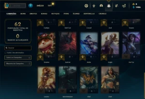 Conta Mestre com 35 Champs e 37 PDL ( 66% de Win Rate ) - League of Legends LOL