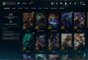 Conta Mestre com 35 Champs e 37 PDL ( 66% de Win Rate ) - League of Legends LOL