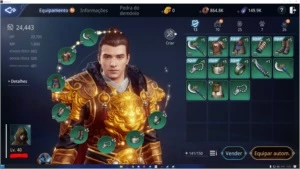 CONTA MIR4 - WARRIOR - LVL40 - PARA FARMING/MINERAR - NA92