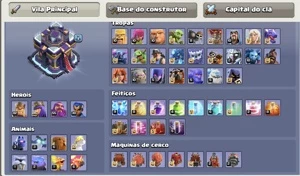 Cv 15 bem upado, Vilinha full, 2000 gemas, dados de criação. - Clash of Clans