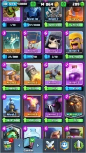 CLASH ROYALE COM VÁRIAS LENDÁRIAS