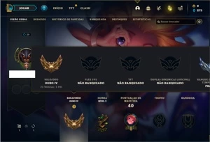 Conta ouro 4 com 28 Champs e 9 Skins + 1 Fragmento - League of Legends LOL
