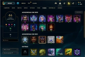 Conta ouro 4 com 28 Champs e 9 Skins + 1 Fragmento - League of Legends LOL
