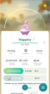 Happiny com coroa de flor shiny - Pokémon