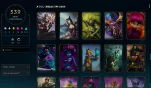 Conta lol Com + de 500 skins elo esmeralda - League of Legends