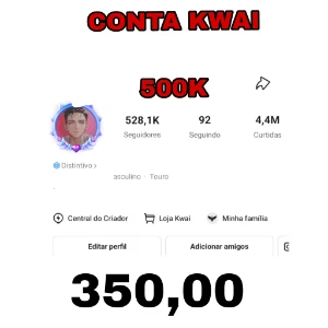 Conta Kwai Com 500K - Redes Sociais