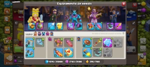 Cv13 Full + 3752 Gemas + 5 Equipamentos Épicos - Clash of Clans