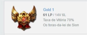 CONTA GOLD 1 MMR PLAT 3 SUPER PROMOÇÃO! - League of Legends LOL