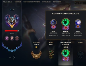 Lol Conta Lvl 419 - All Champs / Skins Valorant - League of Legends