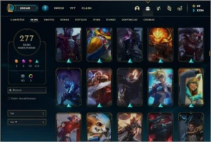 Conta prata 2 com TODOS os champs e 277 skins (2 Prestigios) - League of Legends LOL