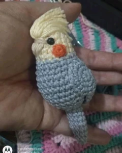 Chaveiro de Crochê Calopsita - Artesanato e Personalizados