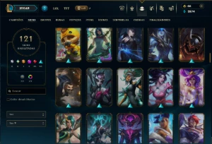 Bronze 2 com TODOS os Champs e 120 Skins ( ADC / SUP ) +RP - League of Legends LOL