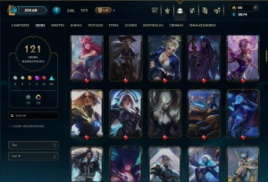 Bronze 2 com TODOS os Champs e 120 Skins ( ADC / SUP ) +RP - League of Legends LOL