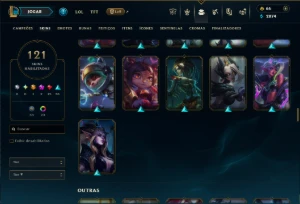 Bronze 2 com TODOS os Champs e 120 Skins ( ADC / SUP ) +RP - League of Legends LOL