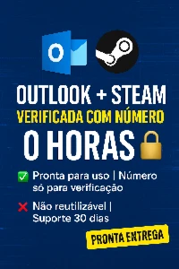 Outlook + Steam Verificada Com Número (0 Horas Jogadas)