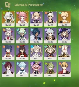 CONTA AR 32 NAHIDA + YAE MIKO + AGITAÇÃO TROVEJANTE - Genshin Impact
