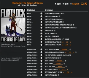 Flintlock: The Siege of Dawn Trainer - Others