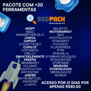 Envatos Elements, Semrush, AdsPy por 31 dias - Outros