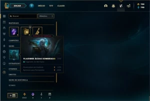Conta prata 1 com 20 Champs e 3 Skins + 700 RP - League of Legends LOL