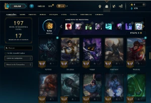 Mestre com 90 Champs e 25 Skins ( 53 PDL ) - League of Legends LOL