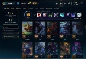 Mestre com 90 Champs e 25 Skins ( 53 PDL ) - League of Legends LOL