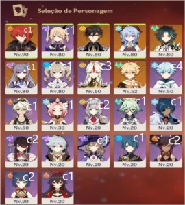 GENSHIN IMPACT AR52--5 PERSONAGNS 5-ESTRELA + TUMULO DO LOBO
