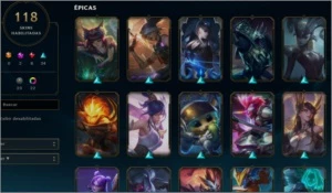 CONTA LOL DIAMANTE 1 300 CHAMPIONS 118 SKINS 20 M7 PAX SIVIR - League of Legends