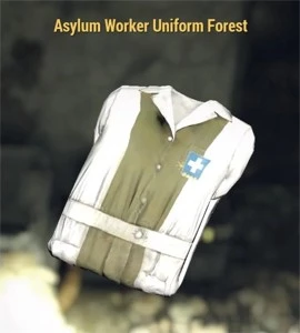 Asylum worker uniform (forest) [Outfit] + [Hat] - Others