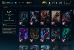 Prata 3 com 90 Champs e 65 Skins ( MID / SUP / ADC ) - League of Legends LOL