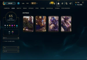 Prata 3 com 90 Champs e 65 Skins ( MID / SUP / ADC ) - League of Legends LOL