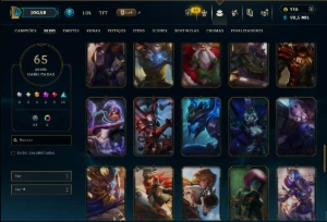 Prata 3 com 90 Champs e 65 Skins ( MID / SUP / ADC ) - League of Legends LOL