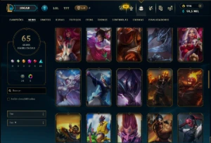 Prata 3 com 90 Champs e 65 Skins ( MID / SUP / ADC ) - League of Legends LOL