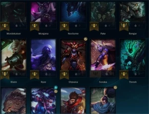 Conta sem ranque, level 30, com skins tops - League of Legends LOL