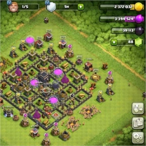 Conta cv 8.5 com 5 construtores com troca de nome disponivel - Clash Royale