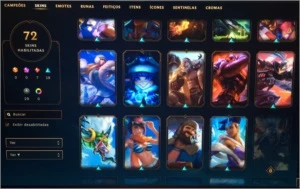 CONTA LOL - GOLD 5  125 Champions 72 Skins - League of Legends