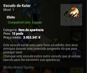 Escudo Katar (item colecionador dofus) ''Croca''