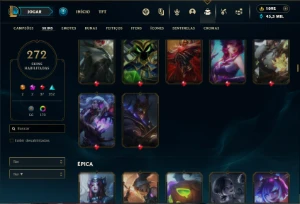 Ferro 3 com TODOS os champs e 272 Skins ( MAIN JG ) - League of Legends LOL