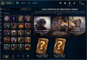 CONTA LEAGUE OF LEGENDS PRATA 1 - 467 SKINS LOL