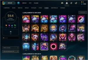 CONTA LEAGUE OF LEGENDS PRATA 1 - 467 SKINS LOL