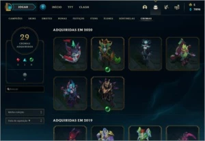 CONTA LEAGUE OF LEGENDS PRATA 1 - 467 SKINS LOL