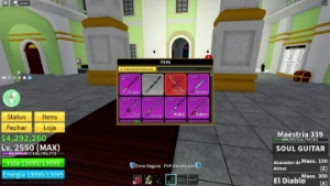 Conta blox fruits com dragon sanguine todas espadas e armas - Roblox