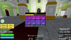 Conta blox fruits com dragon sanguine todas espadas e armas - Roblox