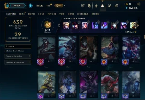 Unranked com TODOS os champs e 386 Skins ( JG / MID / ADC ) - League of Legends LOL