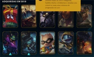Conta LOL De 2018 com várias skins e todos os dados. - League of Legends