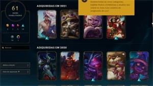 Conta LOL De 2018 com várias skins e todos os dados. - League of Legends