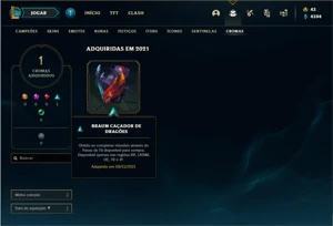 Conta ouro 4 com 106 Champs e 57 Skins - League of Legends LOL