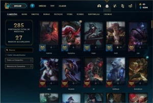 Conta ouro 4 com 106 Champs e 57 Skins - League of Legends LOL